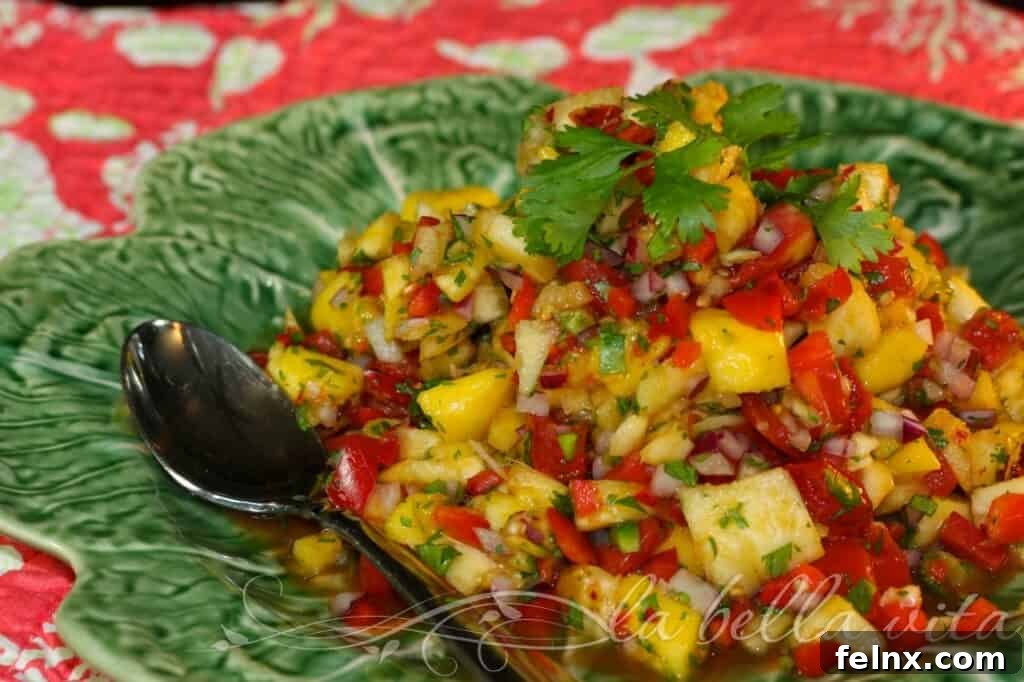 Mango pineapple salsa