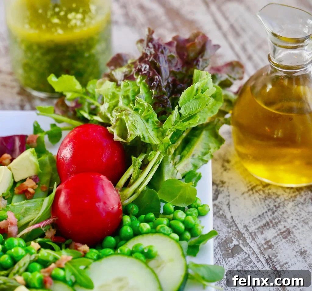 Spring pea and asparagus salad with radishes