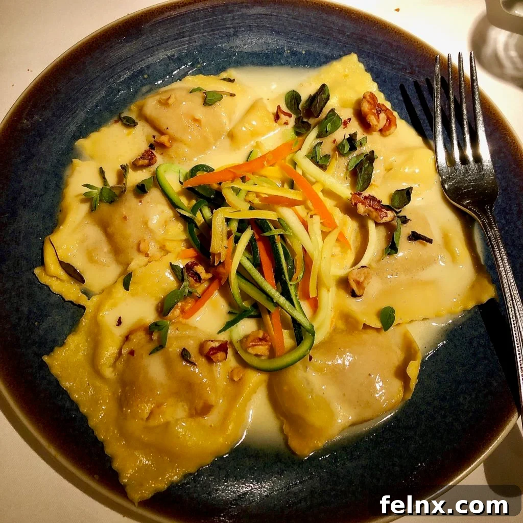 Butternut squash ravioli