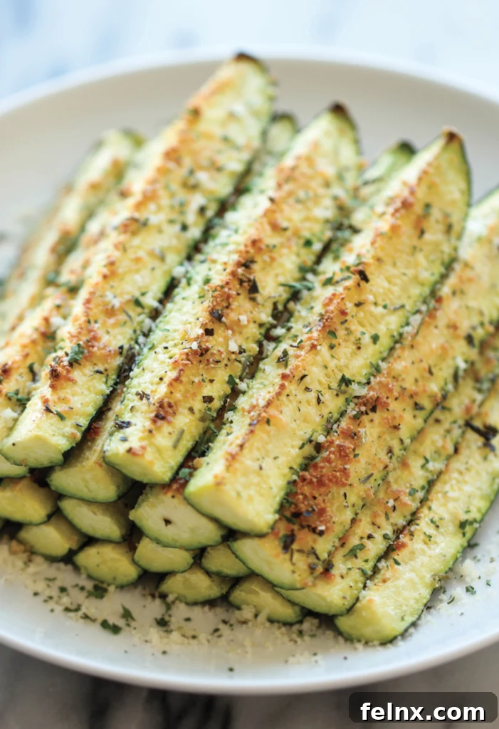 Healthy Baked Parmesan Zucchini