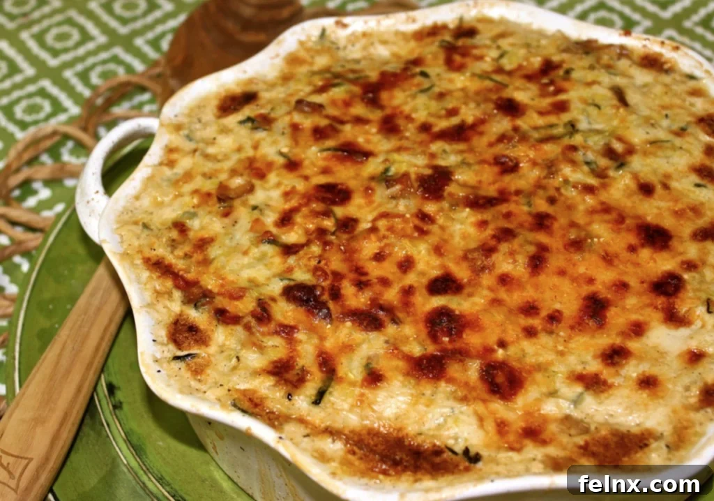 Cheesy Parmesan Zucchini and Rice Gratin