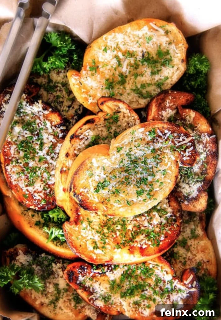 Grilled Garlic Toast with Parmesan