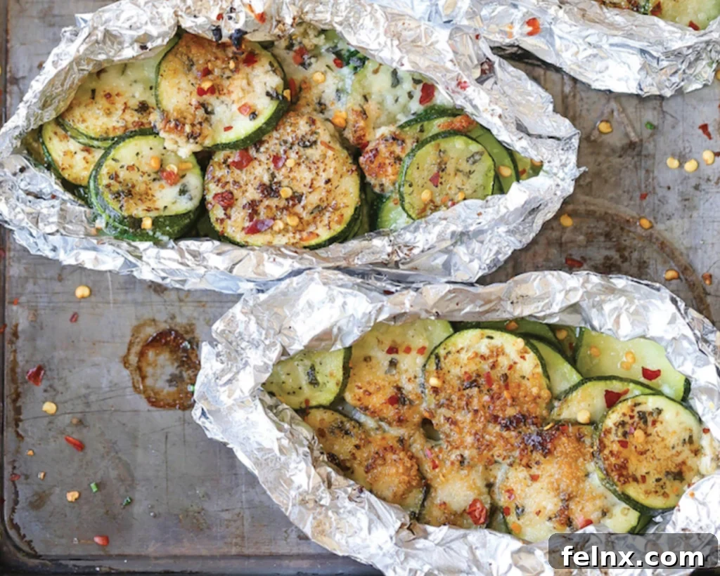 Parmesan Zucchini Foil Packets