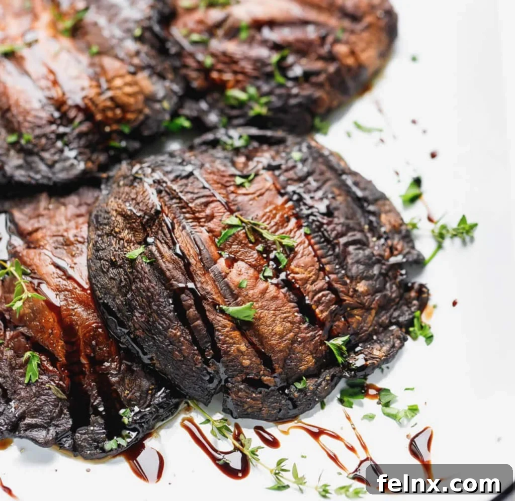 Balsamic Garlic Grilled Mushrooms