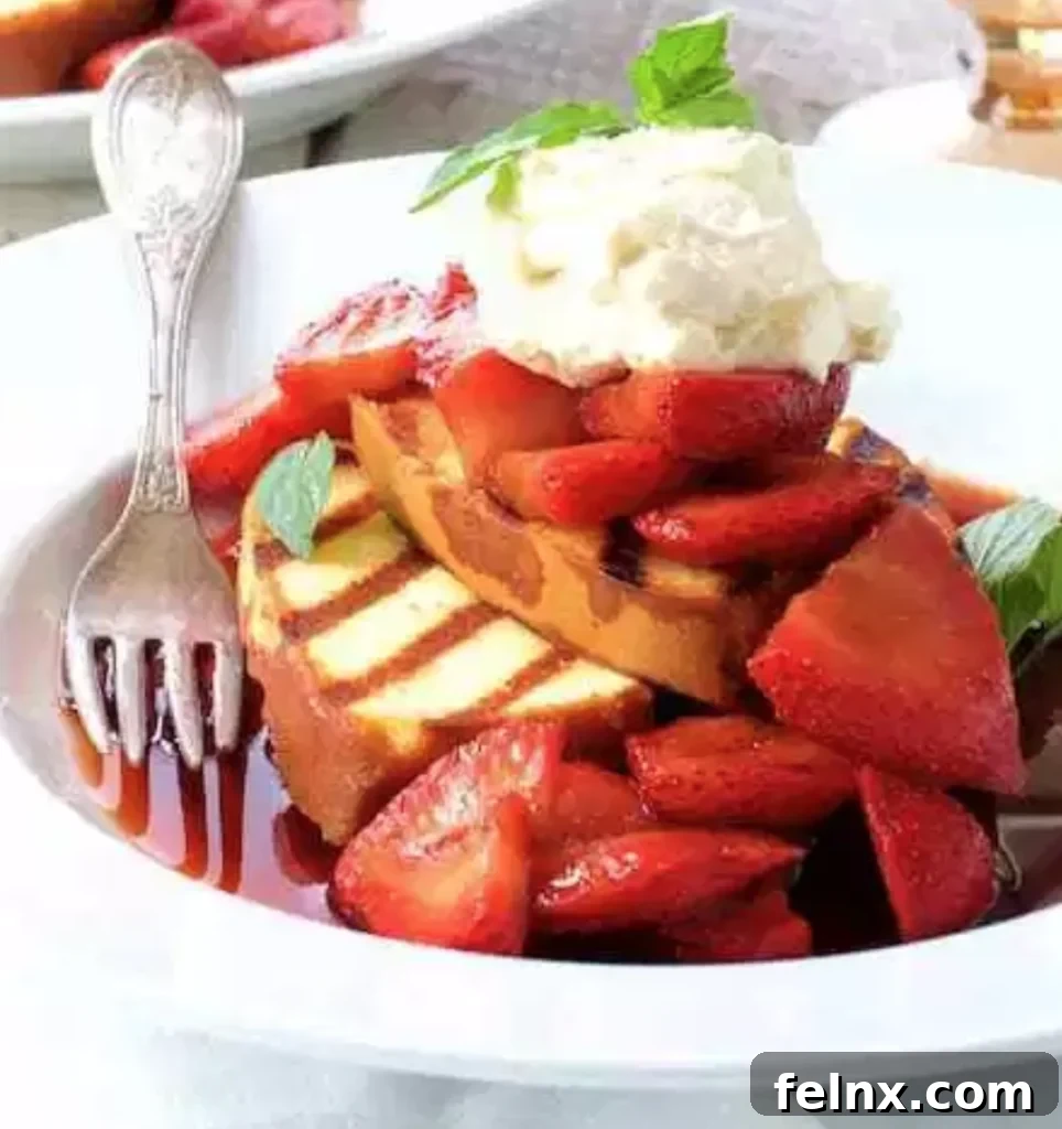 Grilled Pound Cake with Berries