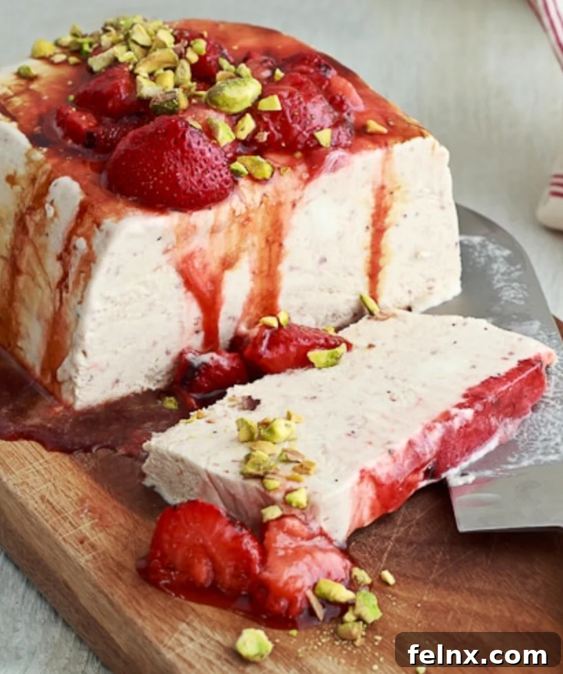 Italian Strawberry Semifreddo