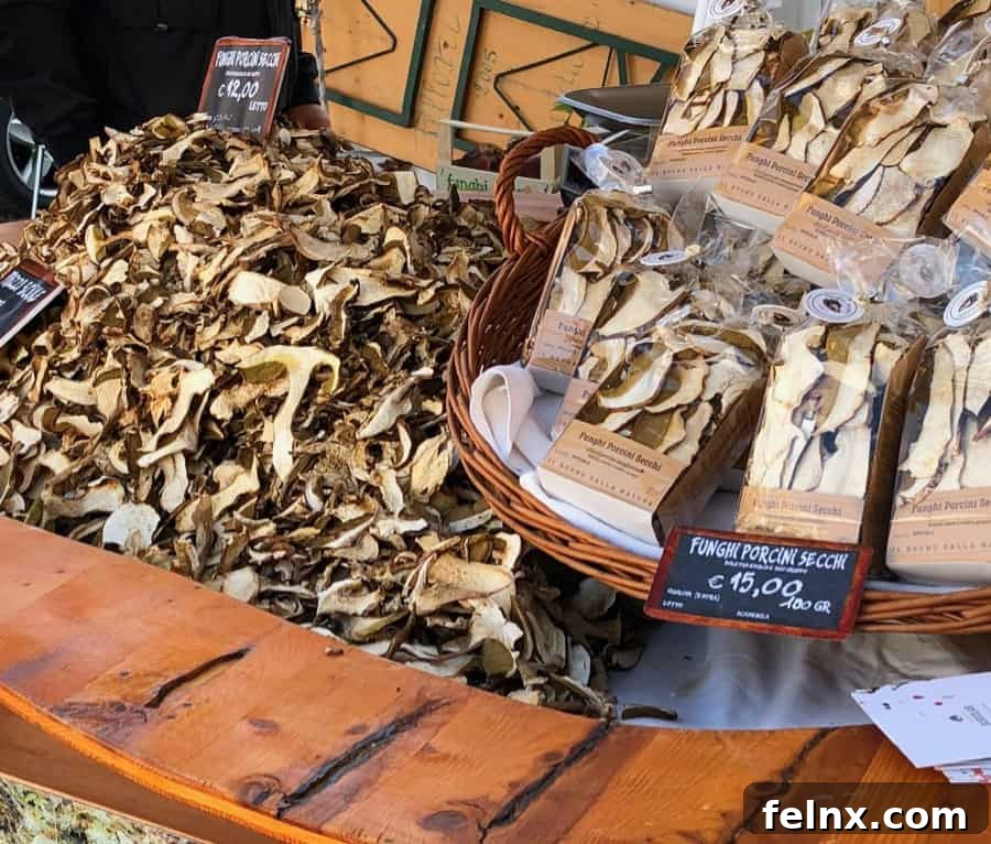Fresh Porcini at an Italian Market