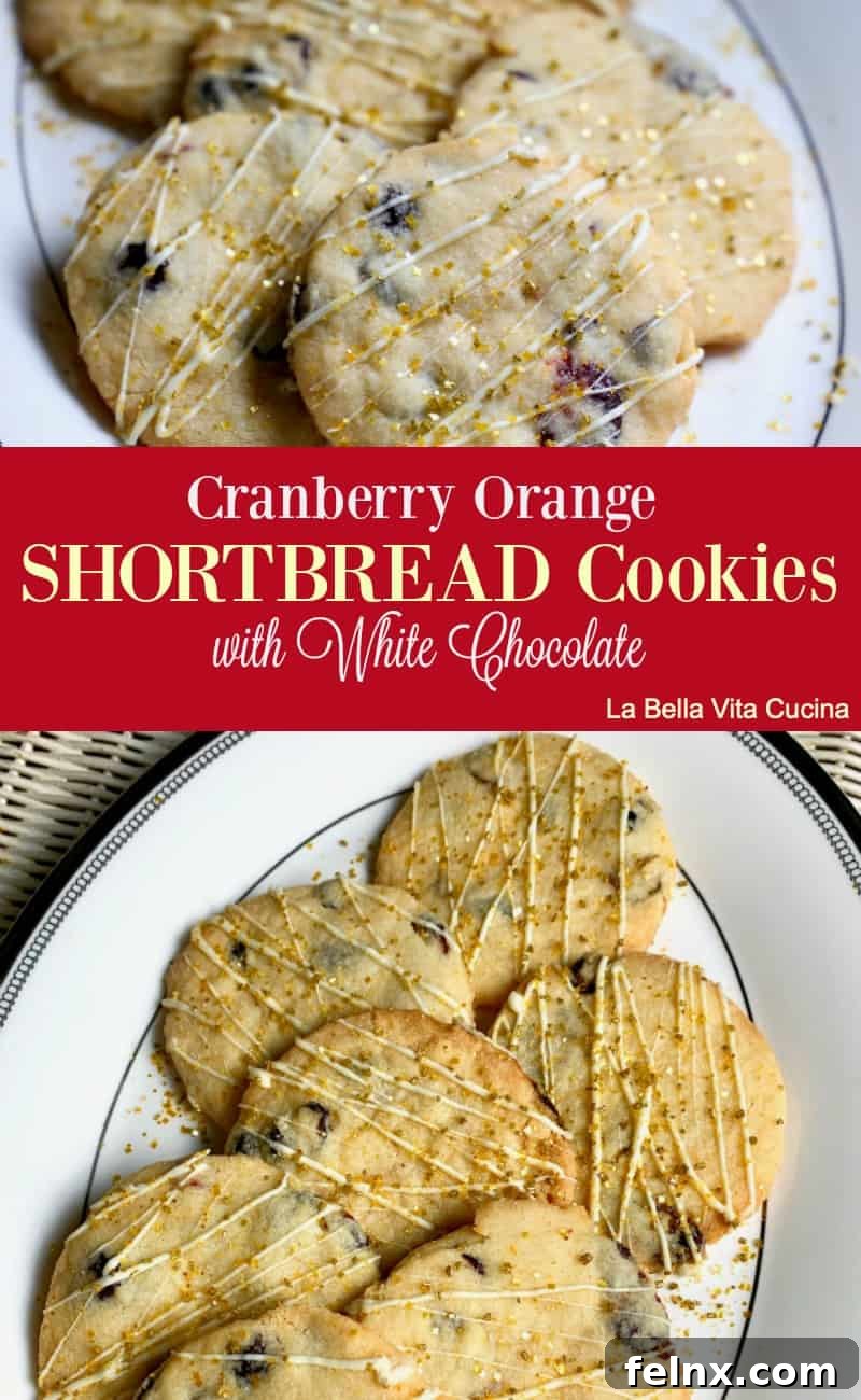 Cranberry Orange Shortbread Cookies with Festive Toppings