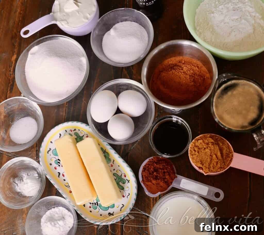 Ingredients for Guinness Cake