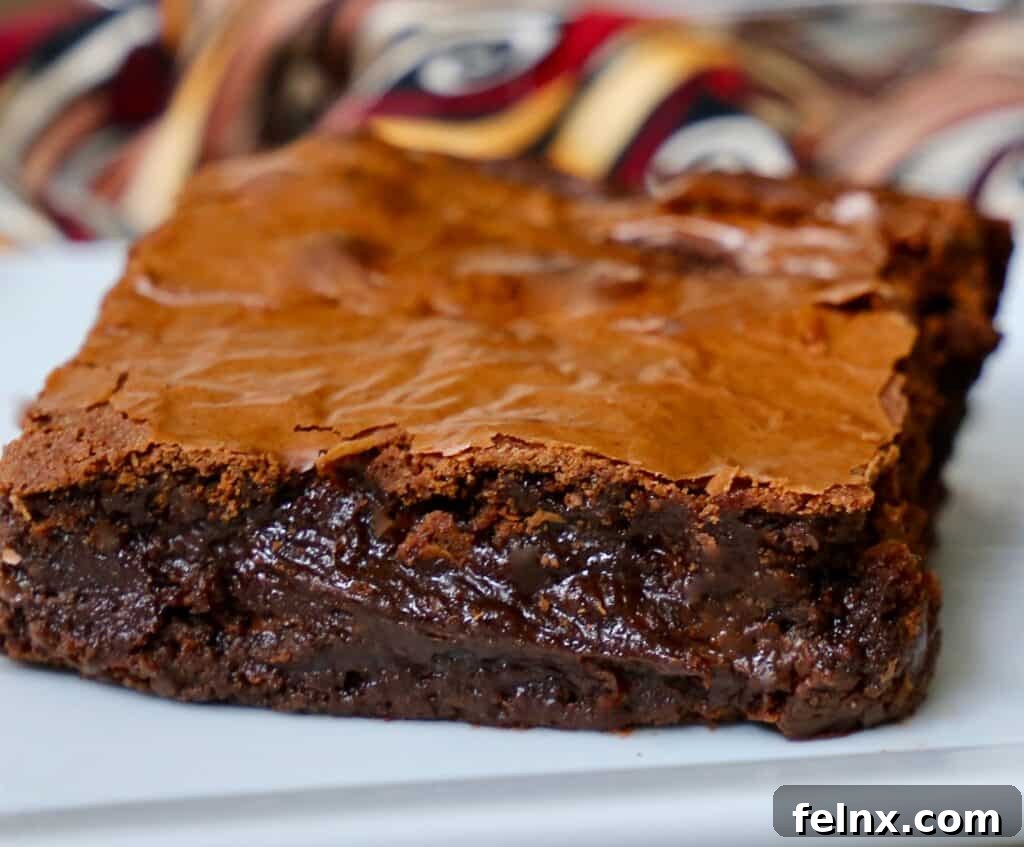 Rich Fudgy Nutella Brownies on a plate