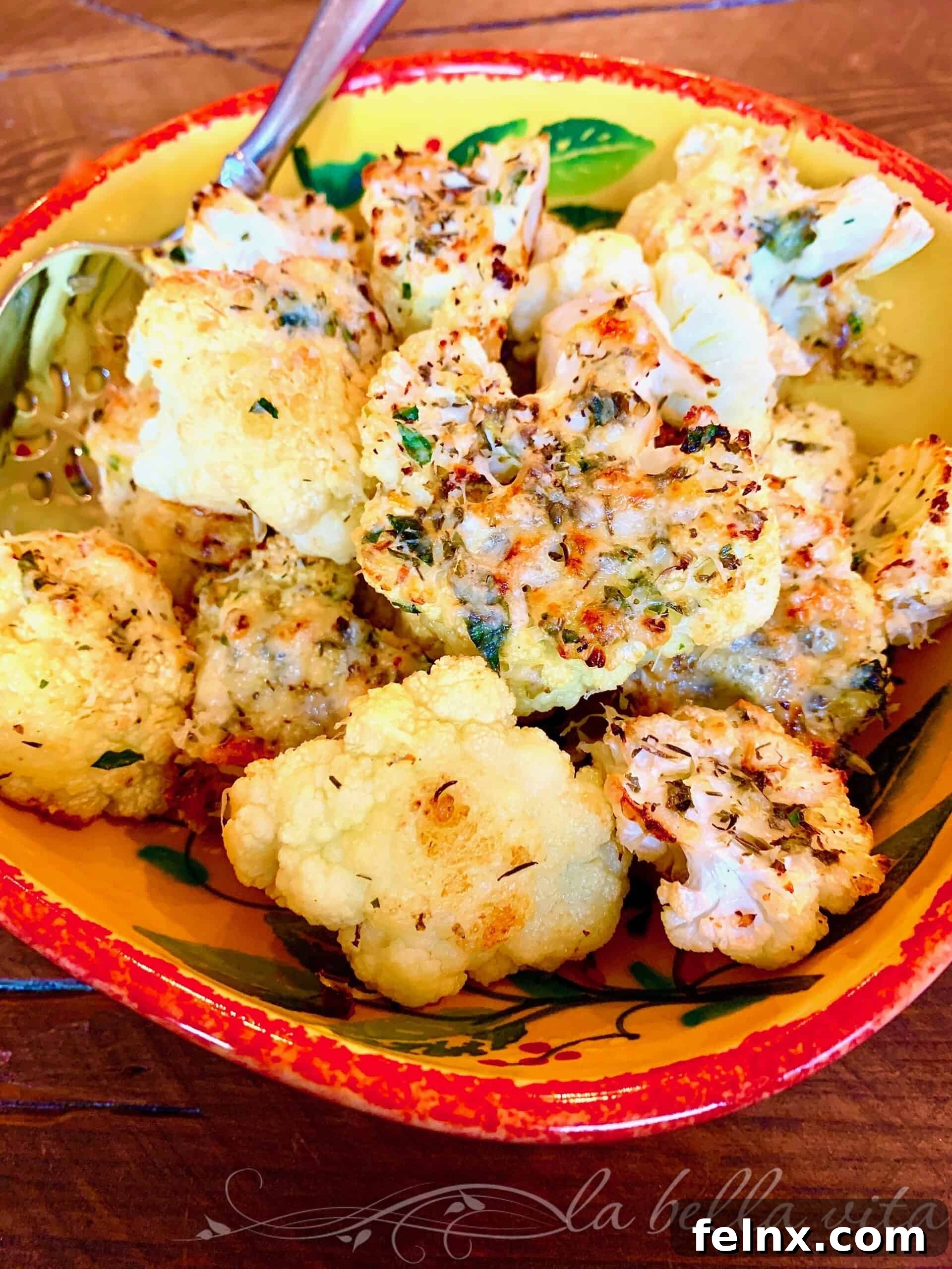 Close up of Roasted Cauliflower
