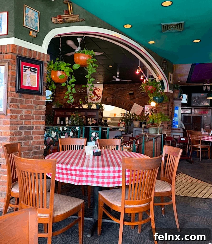 Interior of Caleco's Restaurant with Italian Decor