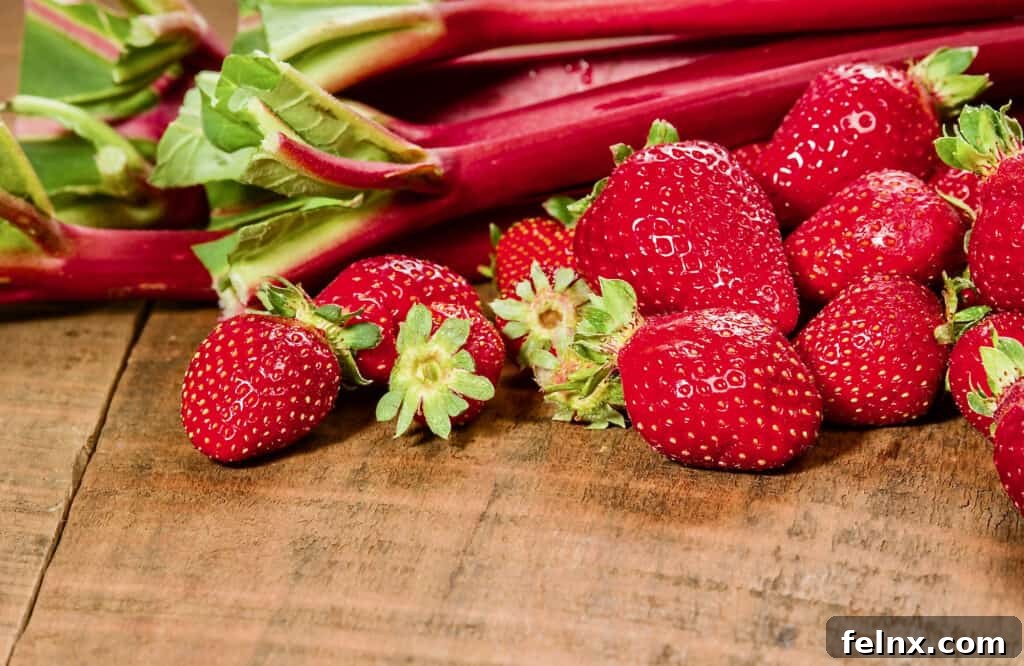 Prepared strawberry rhubarb sauce in a jar