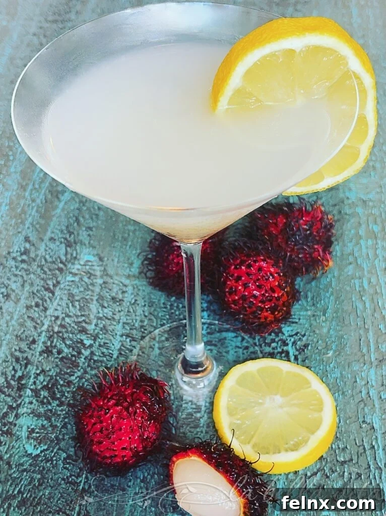 Limoncello Rambutan Martini Finished