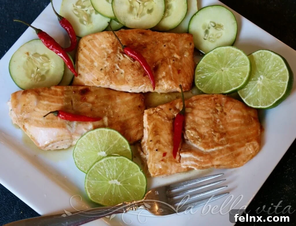 Delicious Keto Thai Salmon prepared with fresh herbs and spices