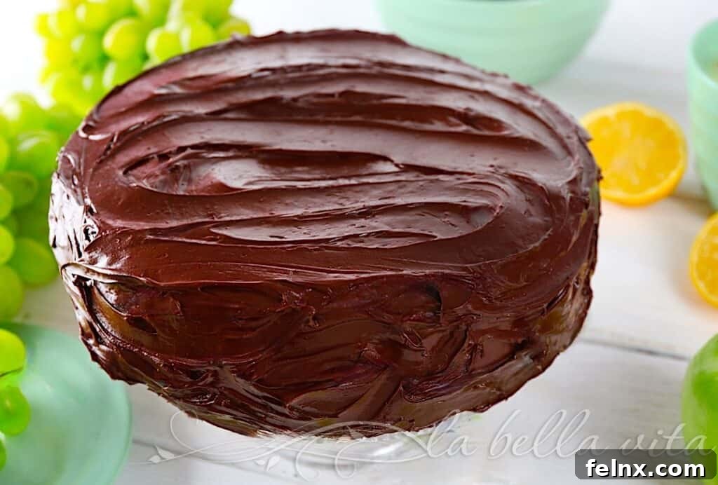 ULTIMATE, Decadent Dark Chocolate Cake with Ganache