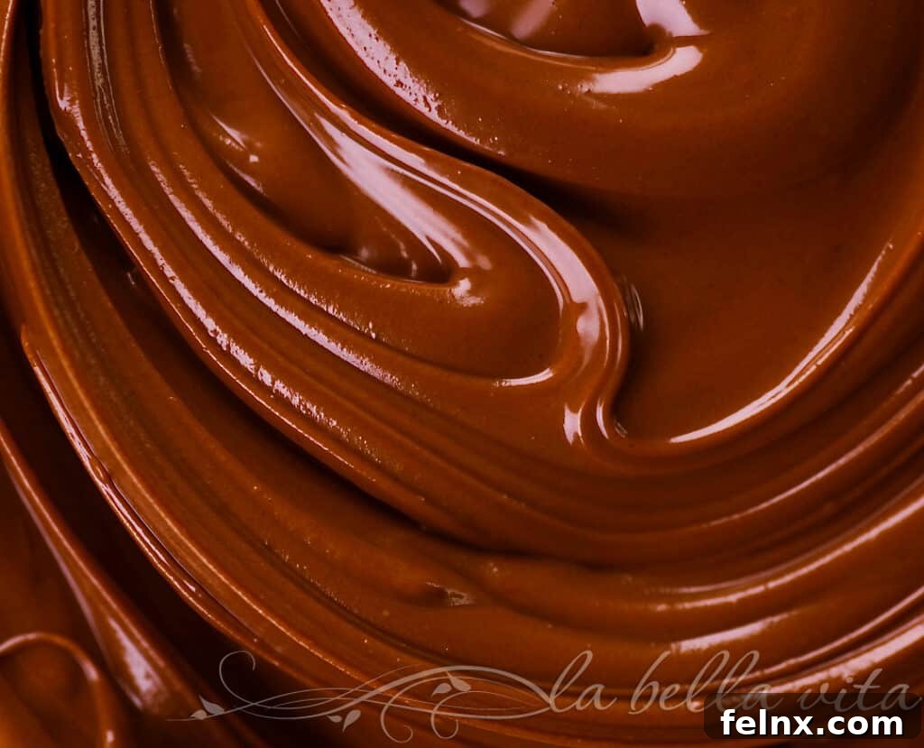Glossy Chocolate Ganache Topping
