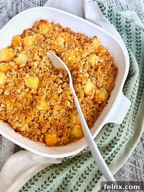 Classic Southern Pineapple Casserole with Ritz Cracker Topping