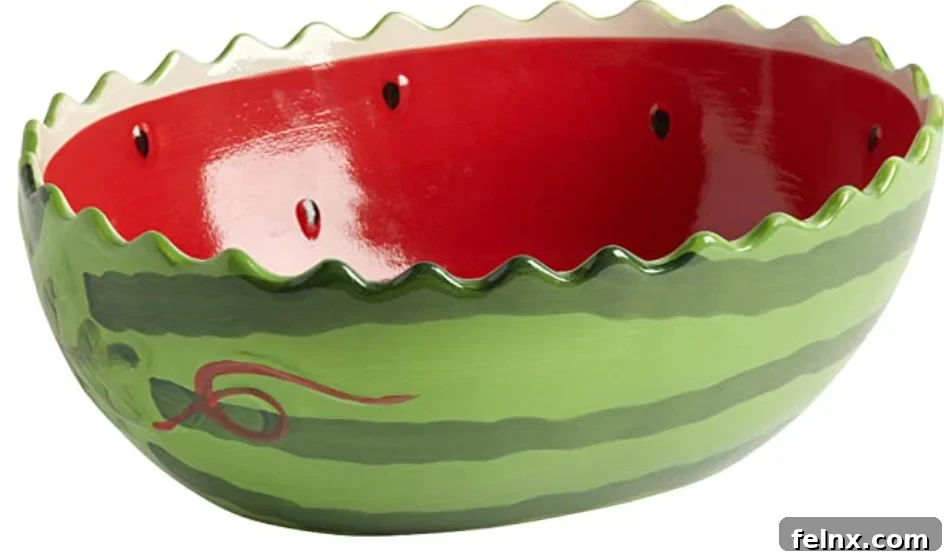 Ceramic Watermelon Serving Bowl