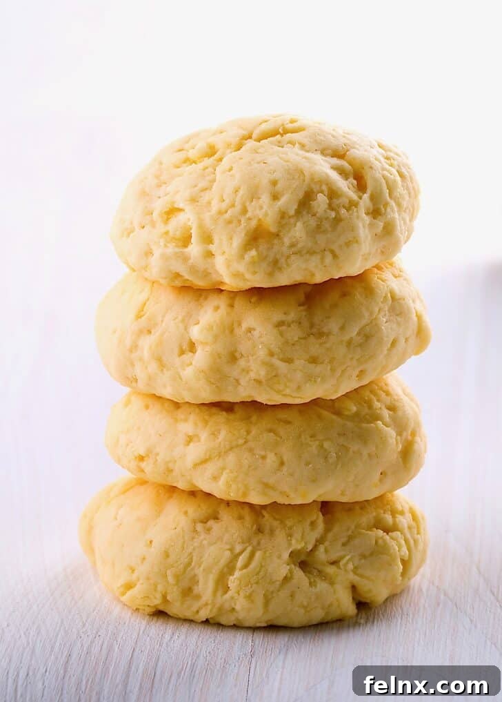 Baked lemon cookies without glaze