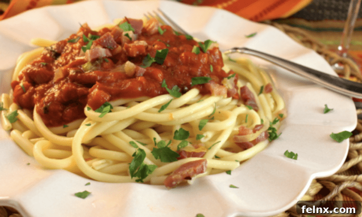 Bucatini Pasta Dish