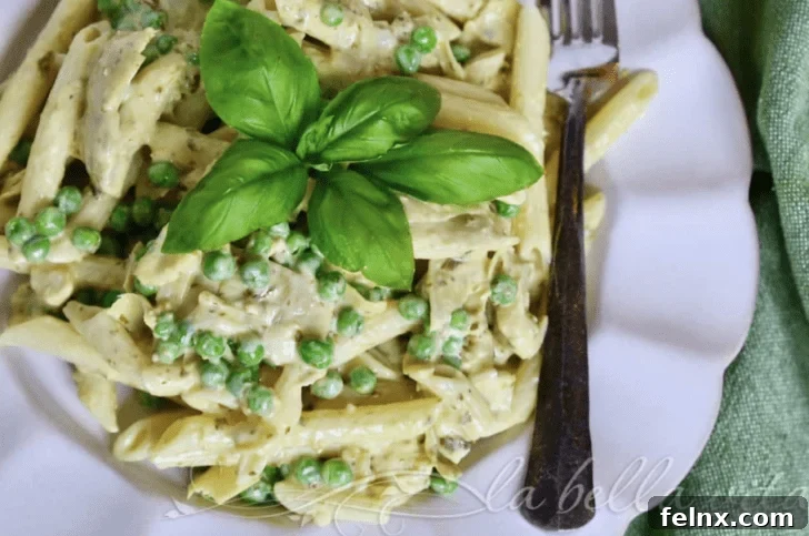 Creamy Pesto Pasta with Artichokes