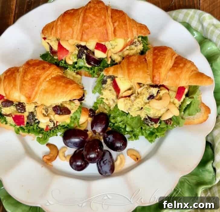 Gourmet Curry Chicken Salad with Red Grapes and Cashews