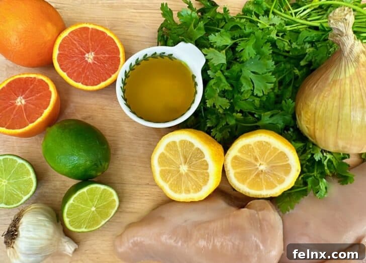 Preparation of the Pollo Asado marinade