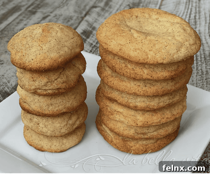 Comparison of fluffy vs flat cookies