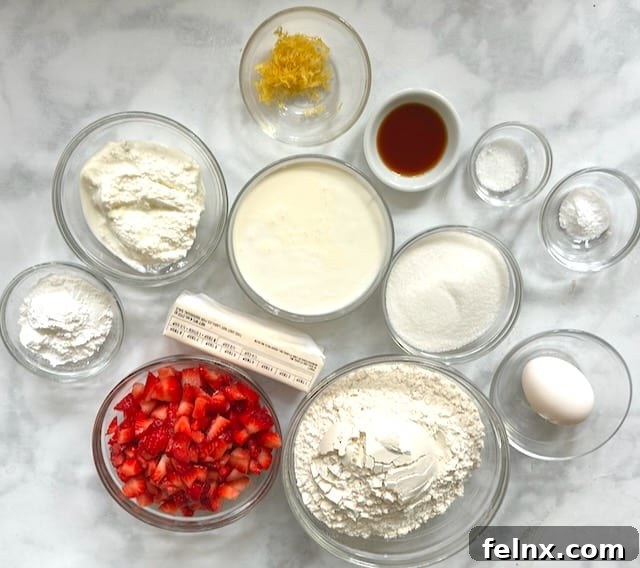 Preparing the scone ingredients