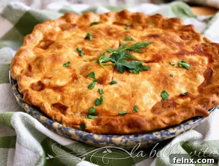 Homemade Chicken Pot Pie with Golden Crust
