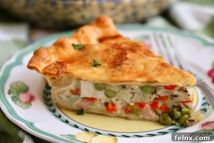 Step by step preparation of chicken pot pie