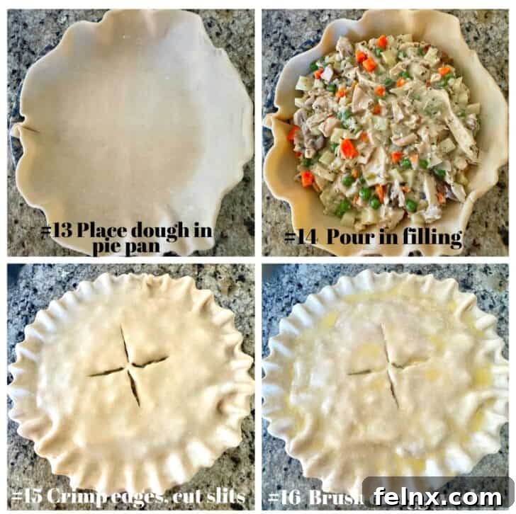 Sealing the pie crust