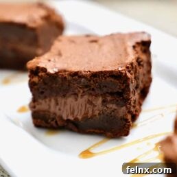 The finished Ultimate Italian Nutella Brownies