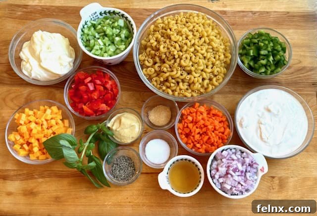 Ingredients for Macaroni Salad