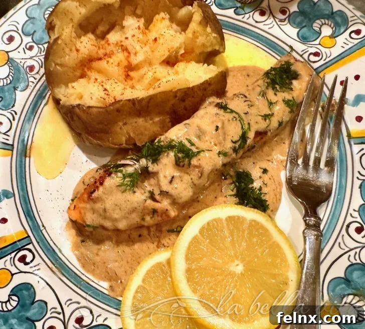 Salmon in Creamy Parmesan Sauce