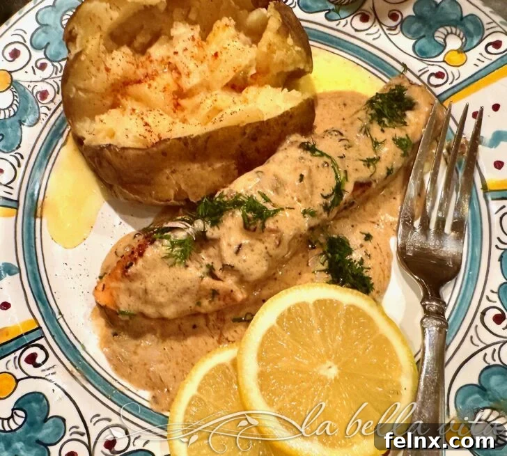Finished salmon