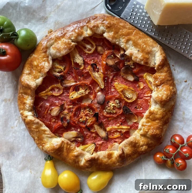 Rustic Tomato and Asiago Cheese Galette
