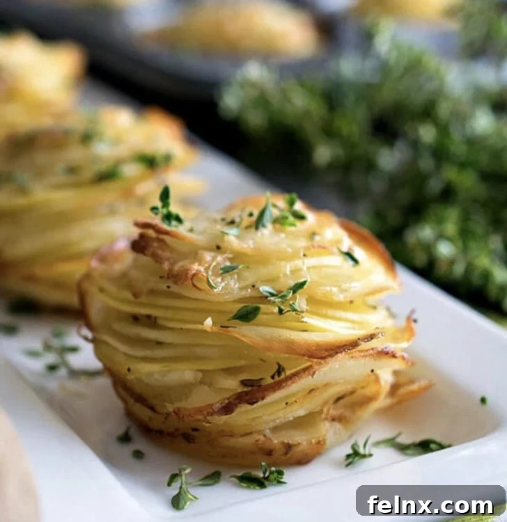 Crispy Potato Stacks with Asiago Cheese