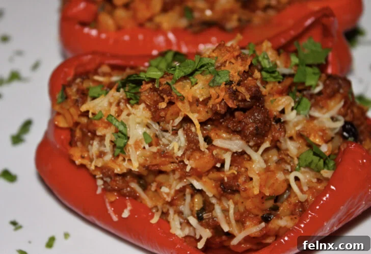 Stuffed Peppers with Bolognese and Asiago