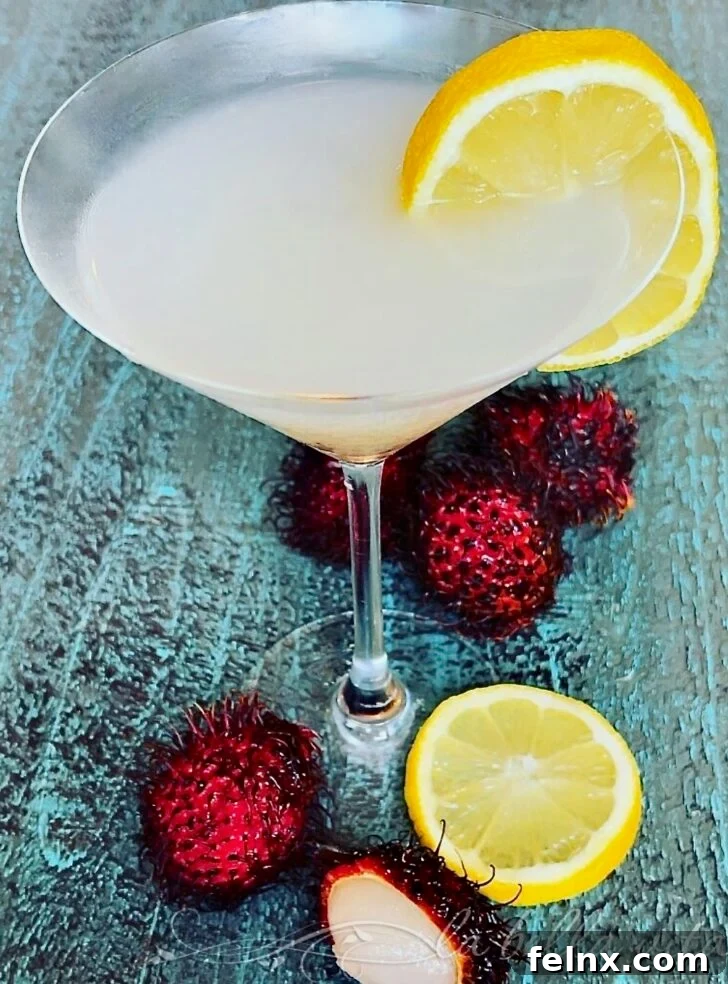 Thai Rambutan Martini with Limoncello