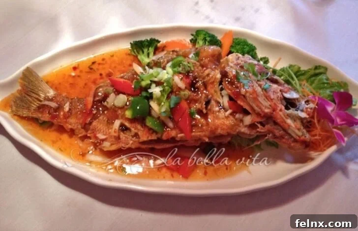 Thai Sea Bass with Mango and Chili