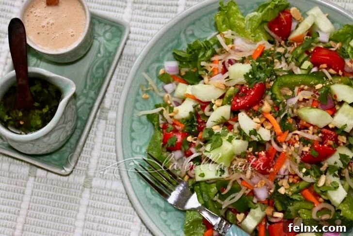 Colorful Thai Salad with Homemade Dressing