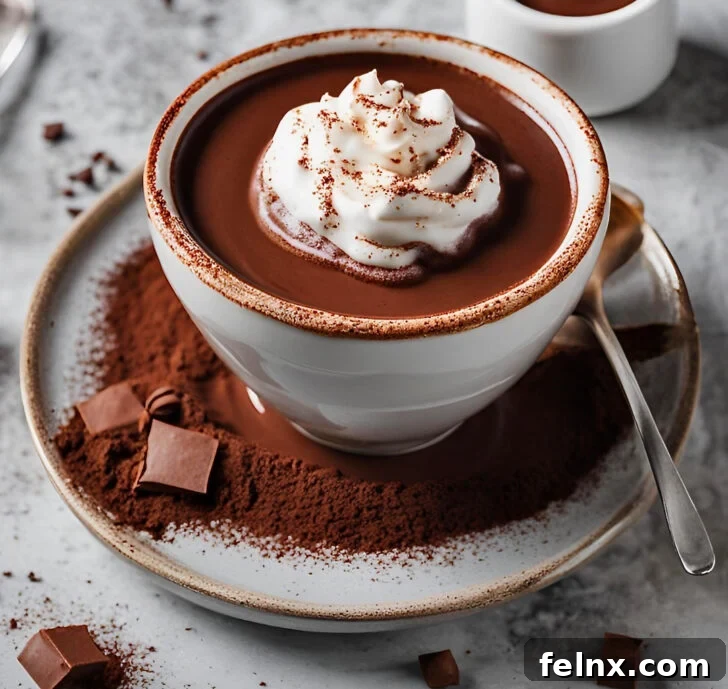 Final presentation of Italian Hot Chocolate