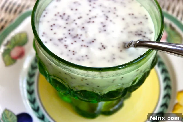 Close up of Poppy Seed Dressing on Salad