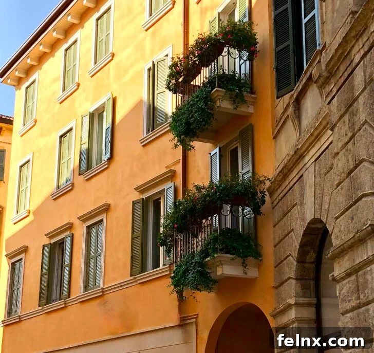 Iron balconies in Verona