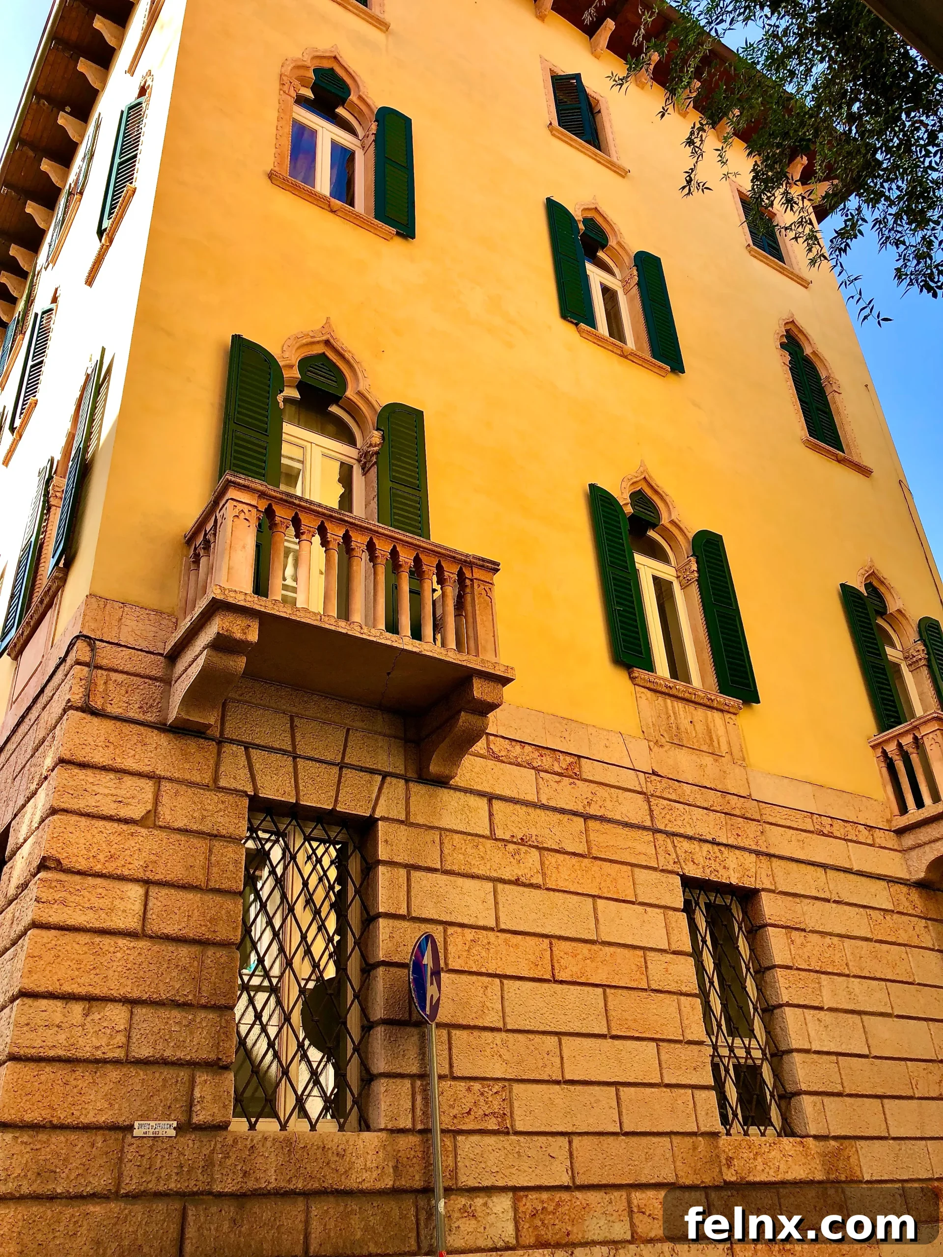 Flowers in window boxes Verona