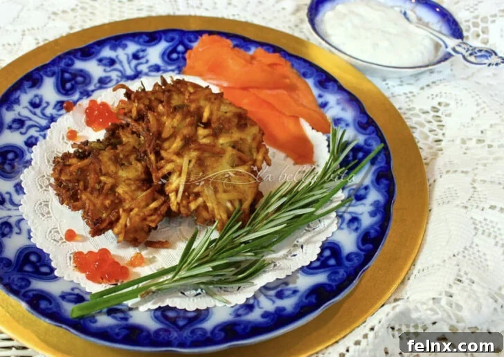 Potato Latkes with Italian Herb Sauce
