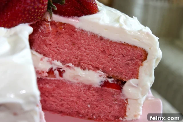 Sliced Strawberry Cake