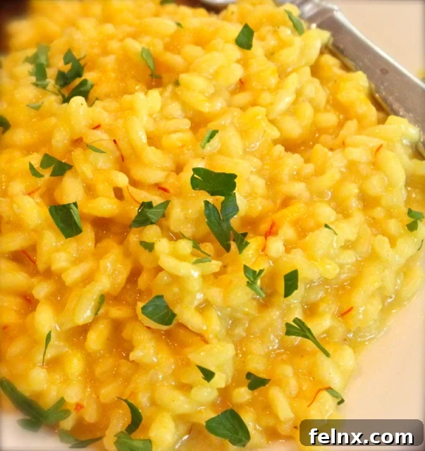 Traditional Risotto alla Milanese with Saffron